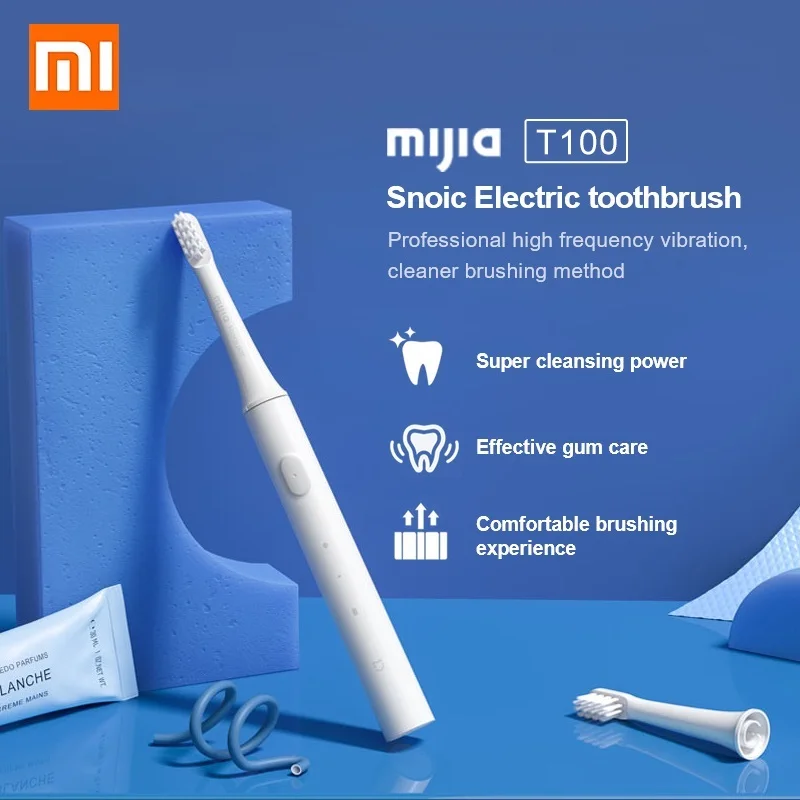 

Зубная щетка XIAOMI MIJIA звуковая аккумуляторная, USB-зарядка, водонепроницаемая ультразвуковая автоматическая