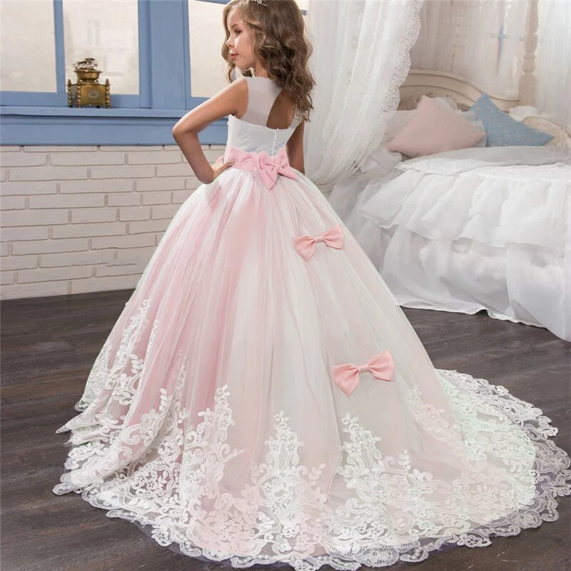 

Детское вечернее официальное платье для подружки невесты, свадебные длинные платья с цветочным рисунком для выпускного вечера, платья для девочек-подростков, детская праздвечерние чная одежда