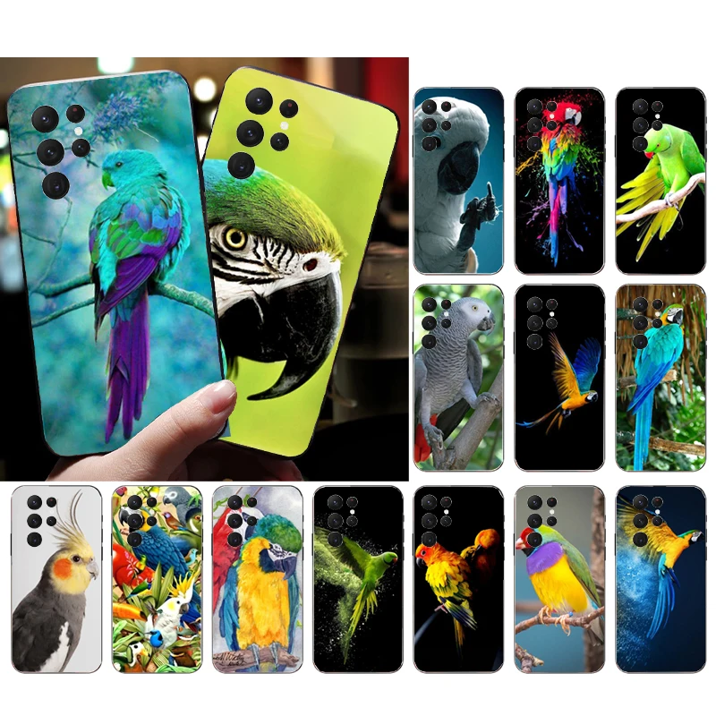 

Phone Case for Samsung Galaxy S23 S22 S21 S20 Ultra S20 S22 S21 S10E S20FE Note 10Plus 20 Ultra Parrot Bird Macaw Case