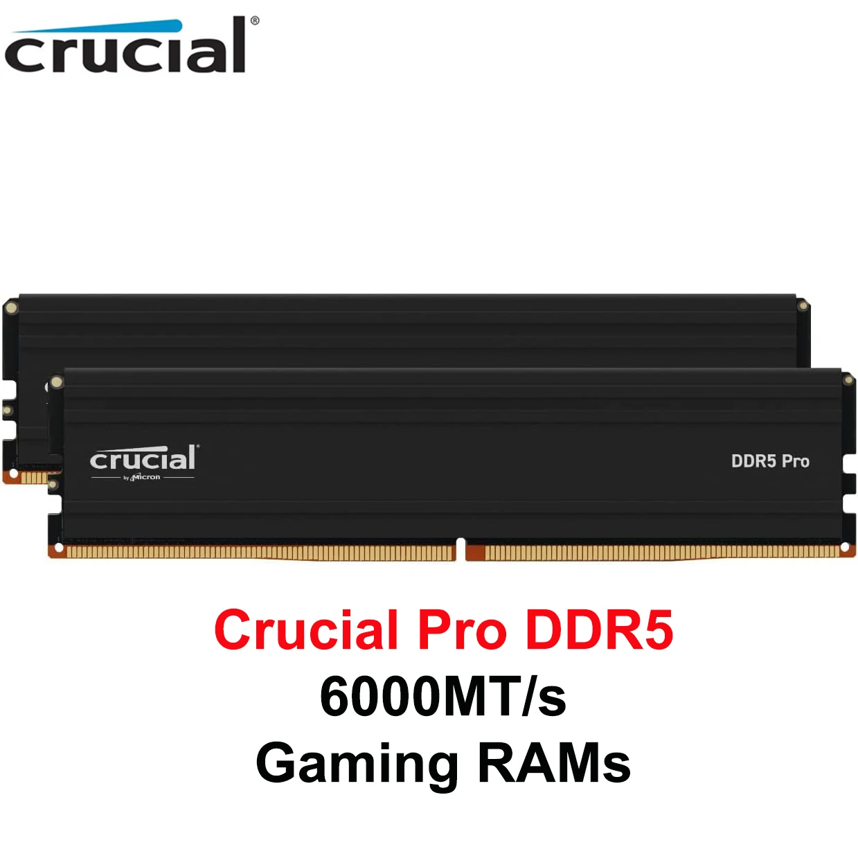 Crucial Pro RAM 32GB Kit (2x16G) 48GB (2x24G) 64GB(2x32G) DDR5 6000MT/s 5600MT/s (or 5200MT/s or 4800MT/s) Desktop Memory Gaming