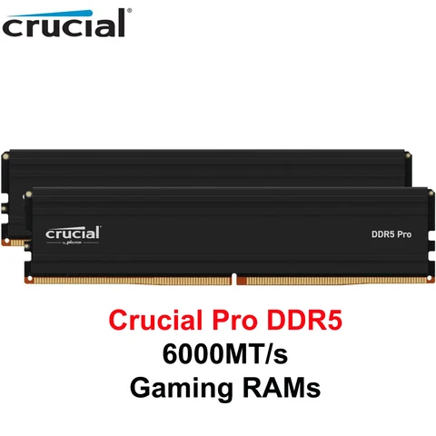 Комплект Crucial Pro RAM 32GB (2x16G) 48GB (2x24G) 64GB (2x32G) DDR5 6000MT/s 5600MT/s (или 5200MT/s или 4800MT/s) Настольная память для игр