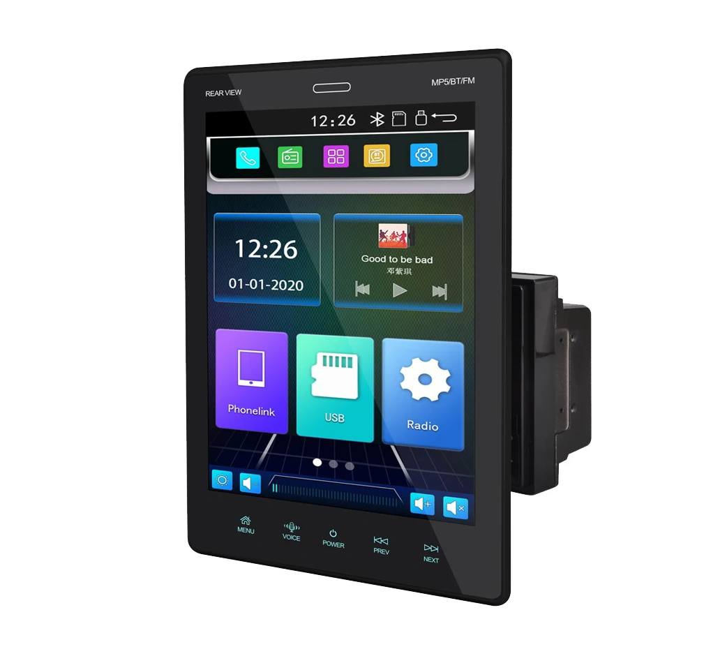 

Universal Adjustable Vertical IPS Touch Screen 2 Din 9.5 inch MP5 Player with BT FM Carplay Car Video Audio System