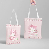 kawaii sanrio mymelody kuromi cinnamoroll new ladies handbag fashion shopping bag student handbag eco friendly canvas bag