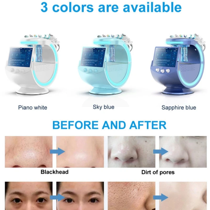 

7 In 1 Smart Ice Blue Skin Care Device Aqua Peeling Skin Tightening Face Lifting Machine For Beauty Salon Factory Price