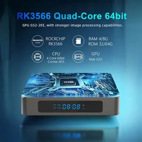 ТВ-приставка X96 X6 Android 11 8 ГБ 128 RK3566 поддержка 4K USB3.0 2T 2R Φ двойной Wi-Fi 1000 м 4G 64 32