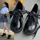 Универсальные повседневные женские туфли, мягкие черные туфли-оксфорды на платформе с круглым носком, на толстой подошве, Новинка лета 2021, ретро