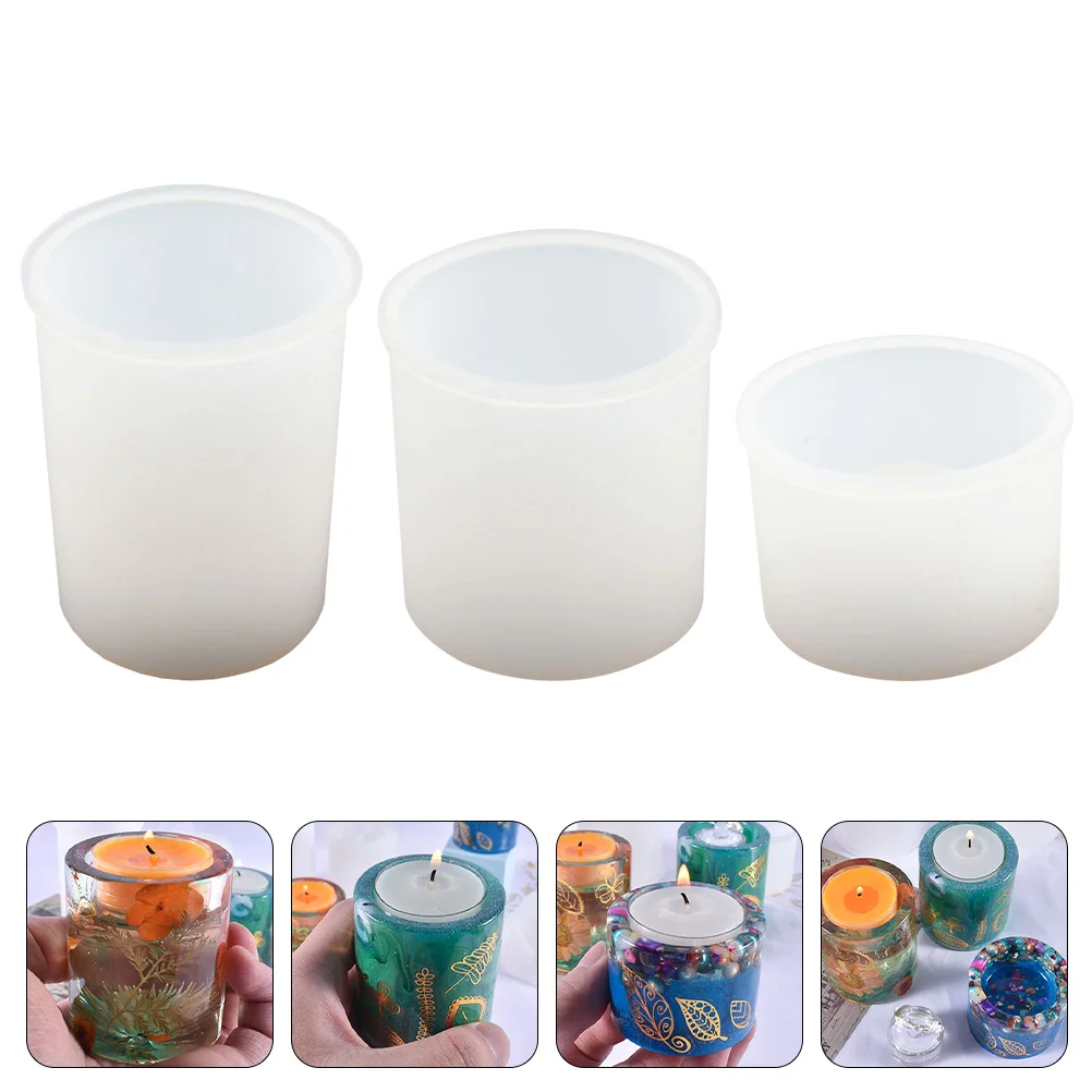 

Moldsilicone Soap Makingdiy Casting Molds Clay Candy Candlestick Crafts Holder 3D Festival Manual Resin