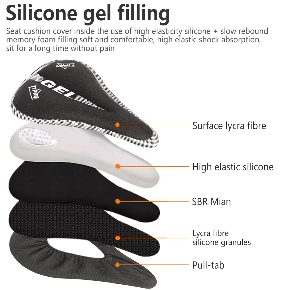TTPRO мягкое 3D велосипедное седло чехол на сиденье губка пена удобные седла для