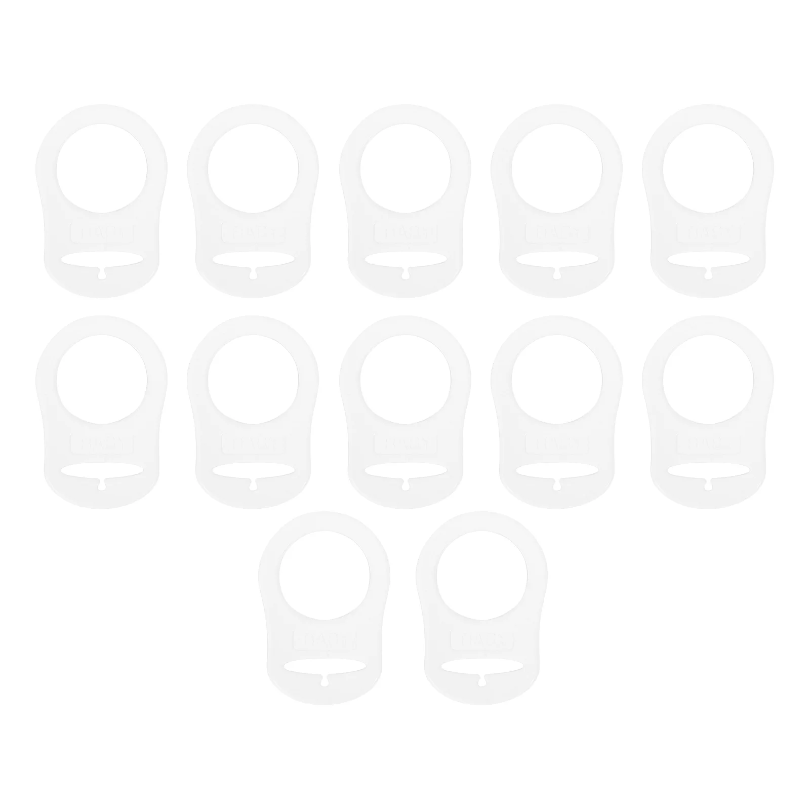 

12Pcs Silicone Pacifier Rings Dummy Clips Holders Baby Soother Adapters