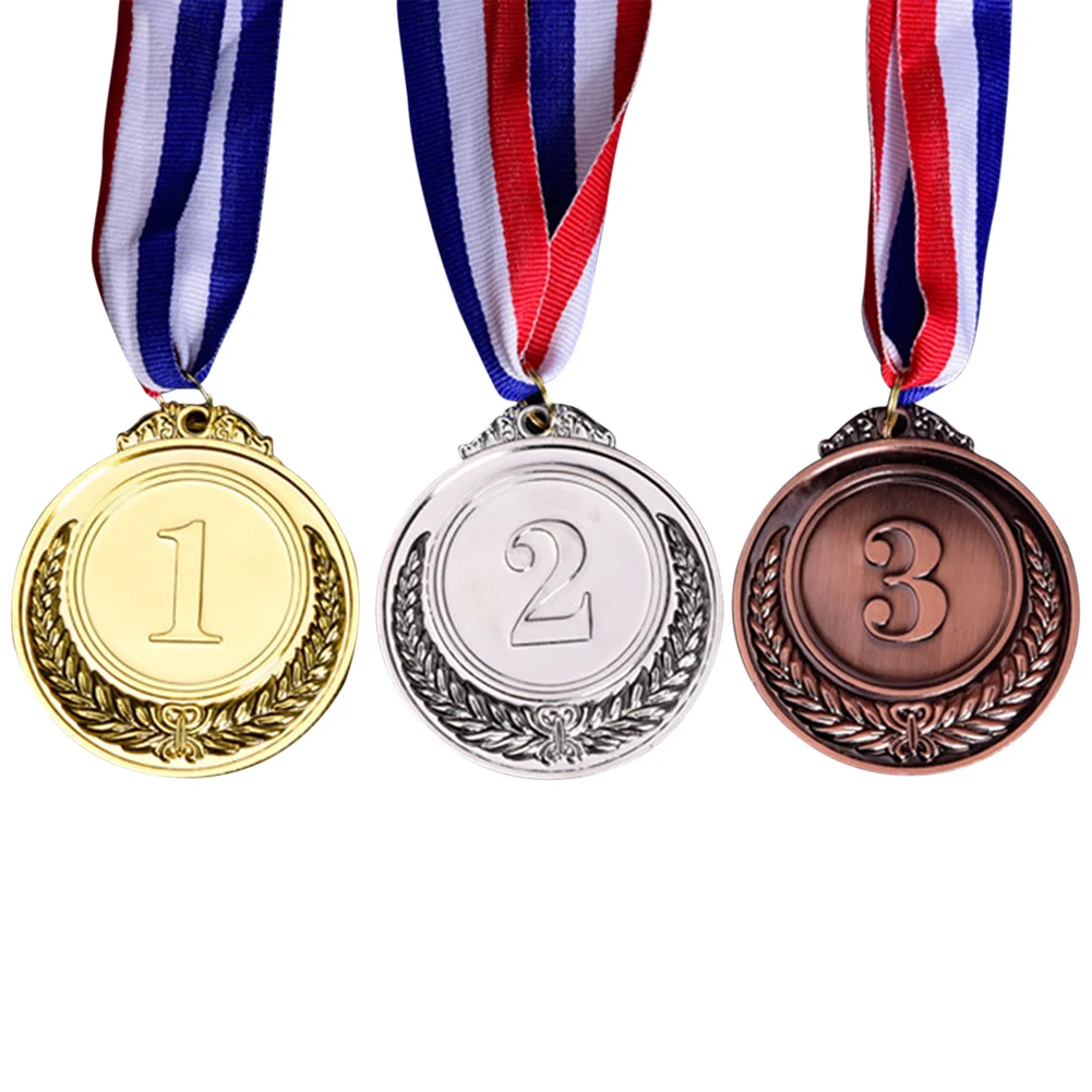

School Sports Football Competition Games Prizes Gold Silver Bronze Medals Trophy Commemorative Medal for Souvenir Gift