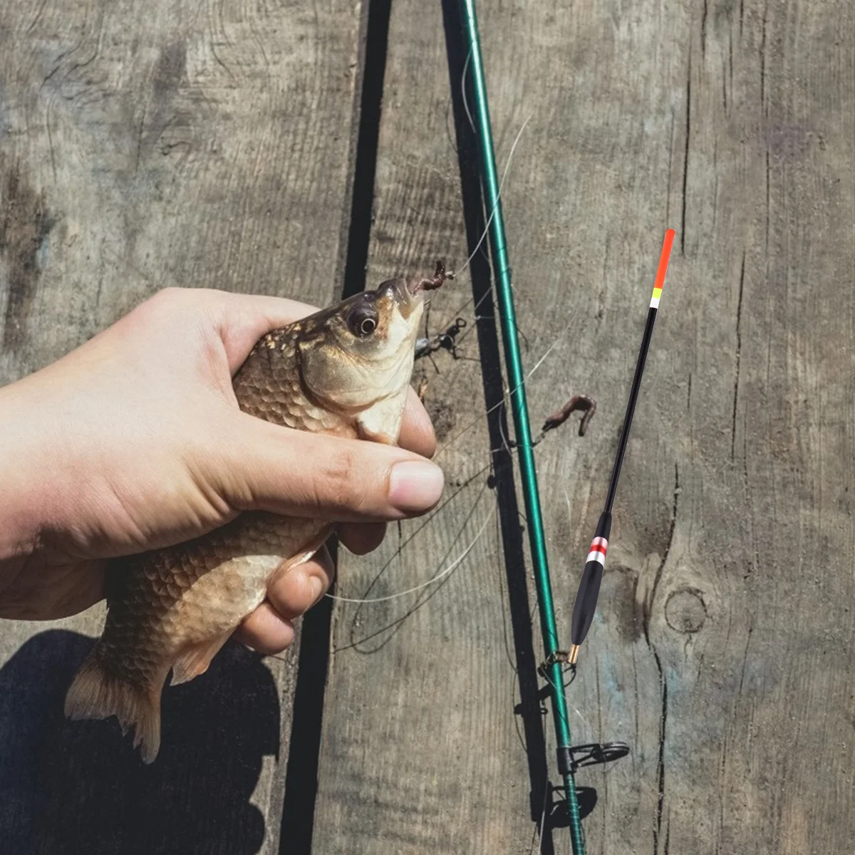 

3 Pcs Fishing Bobbers Useful Outdoor Durable Wood Wide Tail Fish Drift Long Shot Bobbers Fishing Accessories Fish Buoy Fishing