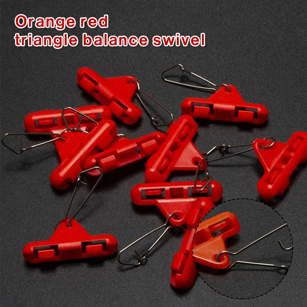 

Orange Saltwater S/L Stable Plastic Head Swivel With Hooked Clear Snap Fishing Sinker Slip Clip Hook Balance