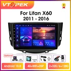 Мультимедийная магнитола Vtopek для Lifan X60 X 60 2011-2016, мультимедийная стерео-система на Android 10, с GPS, 9 