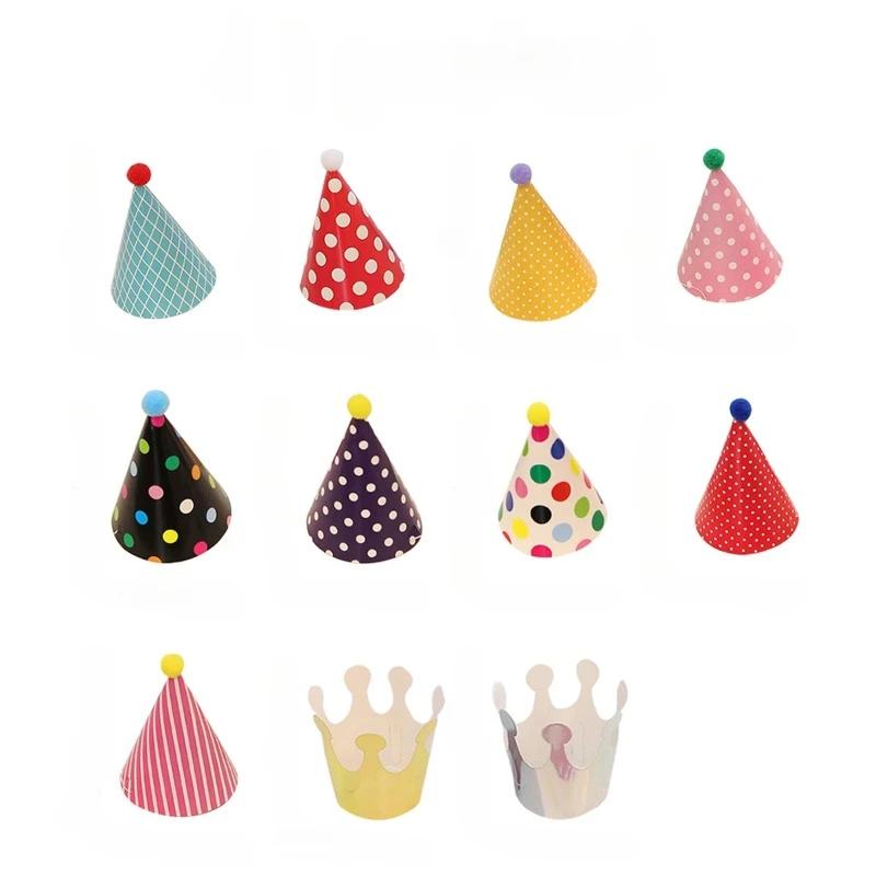 

Шляпы на день рождения из бумаги 11 штук