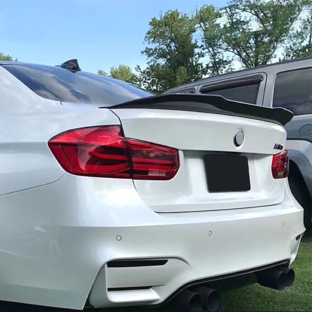 

Для BMW 3 серии F30 M3 318i 320i 325i седан 2012-2019 АБС-пластик PSM стиль углеродное волокно Задняя Крышка багажника губы крыла катушки