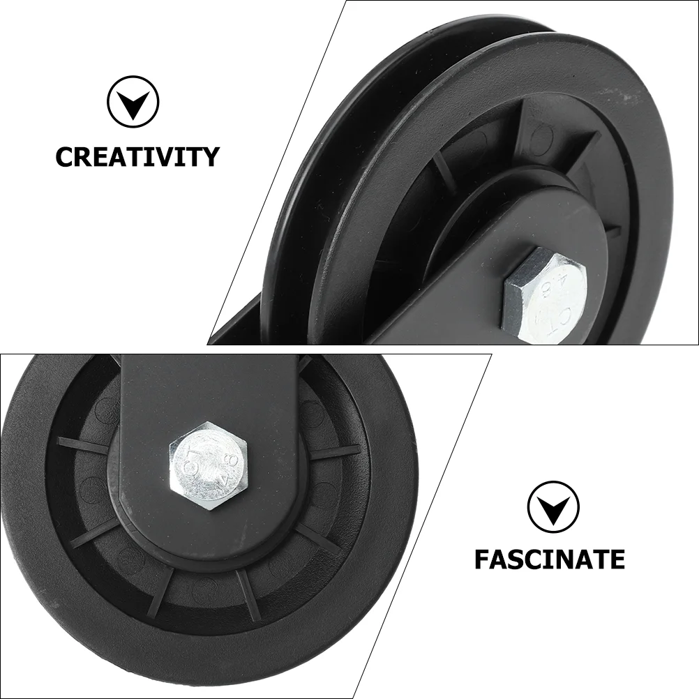 2 Pcs Pulley Wheel for Cable Machine Duplex Bearing System over The Door Fitness Equipment