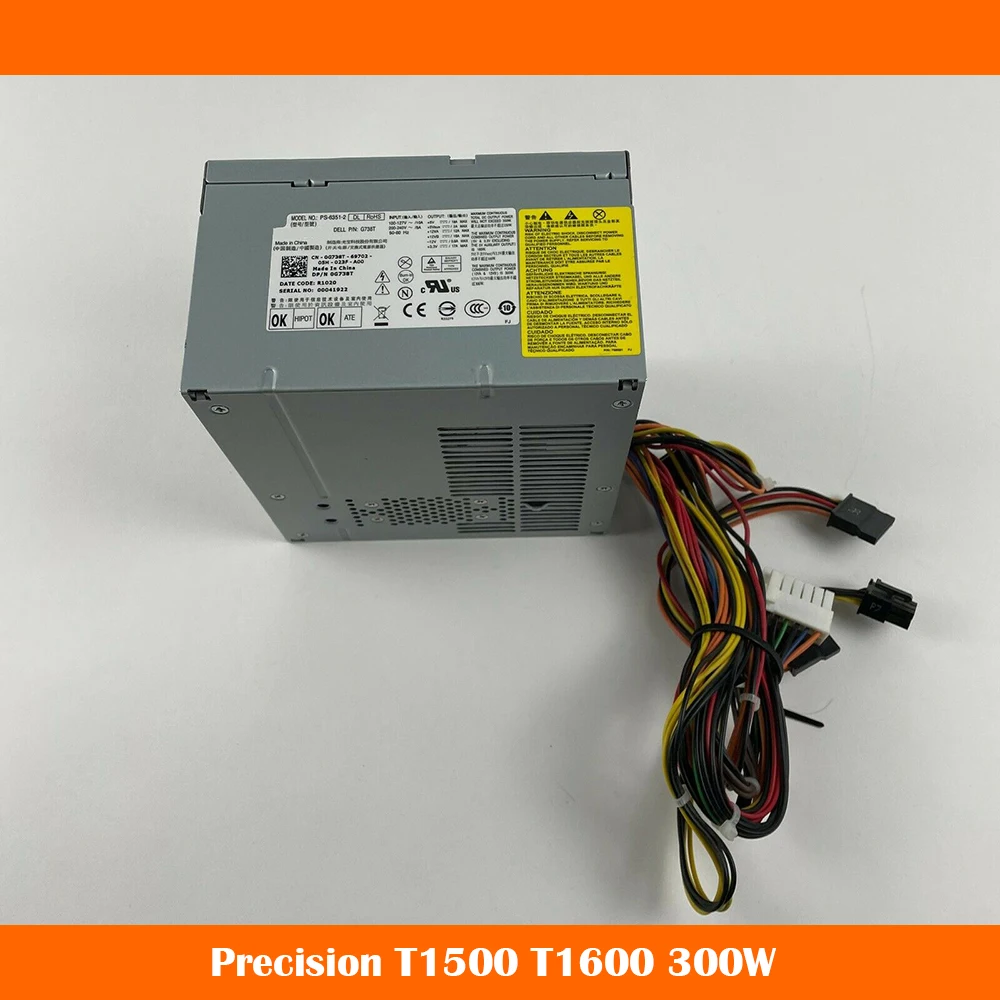 Workstation Power Supply For DELL Precision T1500 T1600 0G738T G738T CPB09-001B PS-6351-2 ATX0350P5WA 300W Fully Tested
