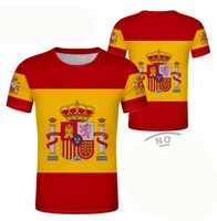 fashion 2020 new cool spain t shirt free custom made name number nation flag short sleeve summer tops tees t shirt male s 5xl
