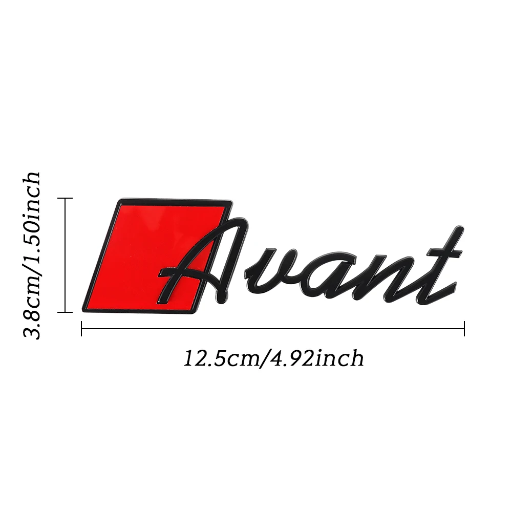 Фото Для Audi A3 A4 A5 A6 A7 A8 TT RS S Sline S3 S4 S5 S6 S7 S8: Алюминиевая эмблема-наклейка на багажник (авантовый стиль), декоративные автоаксессуары №5