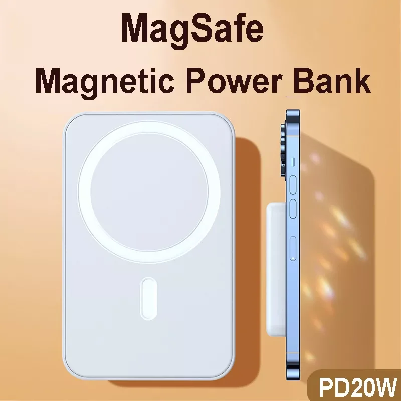 

10000mAh Power Bank PD20W Fast Charging Wireless Charger For Iphone 12 13Pro Mini Portable Magsafing External Battery