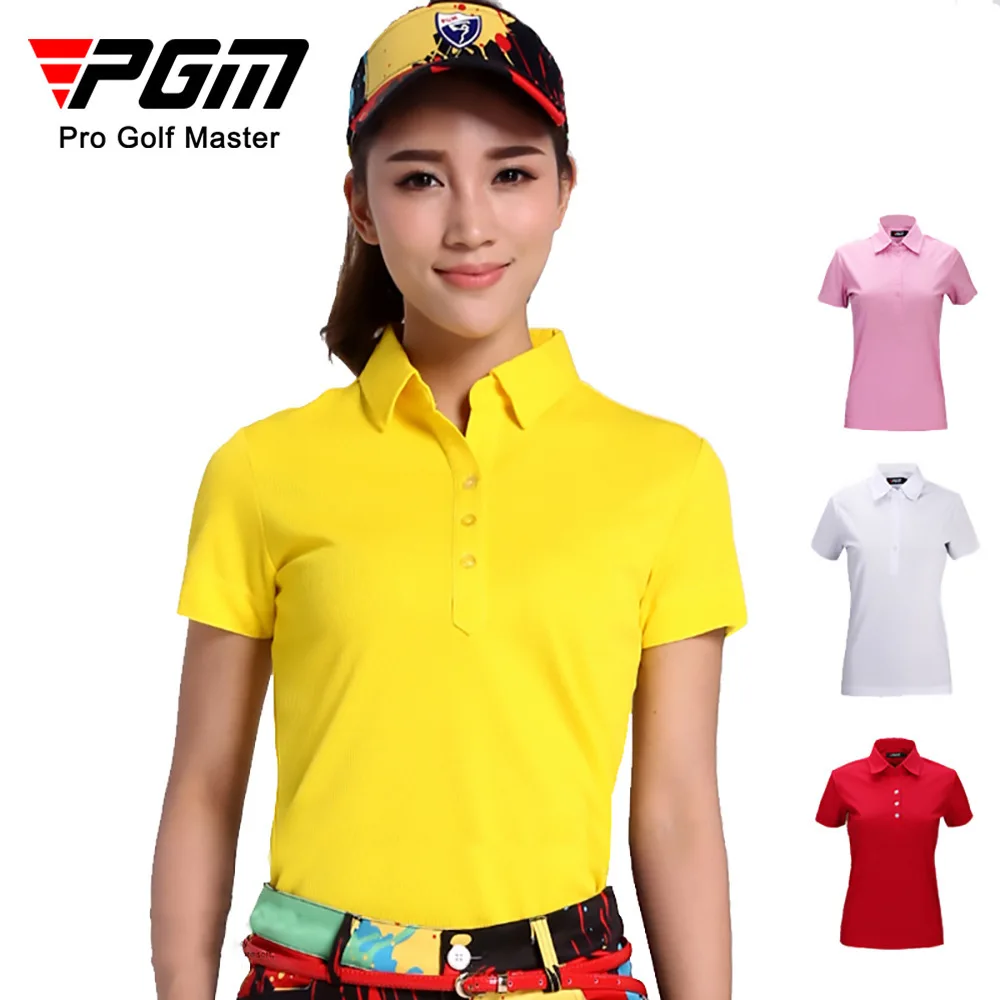 

PGM Golf Apparel Women's Short Sleeve T-Shirts Sun Protection Clothing Sports Tops new