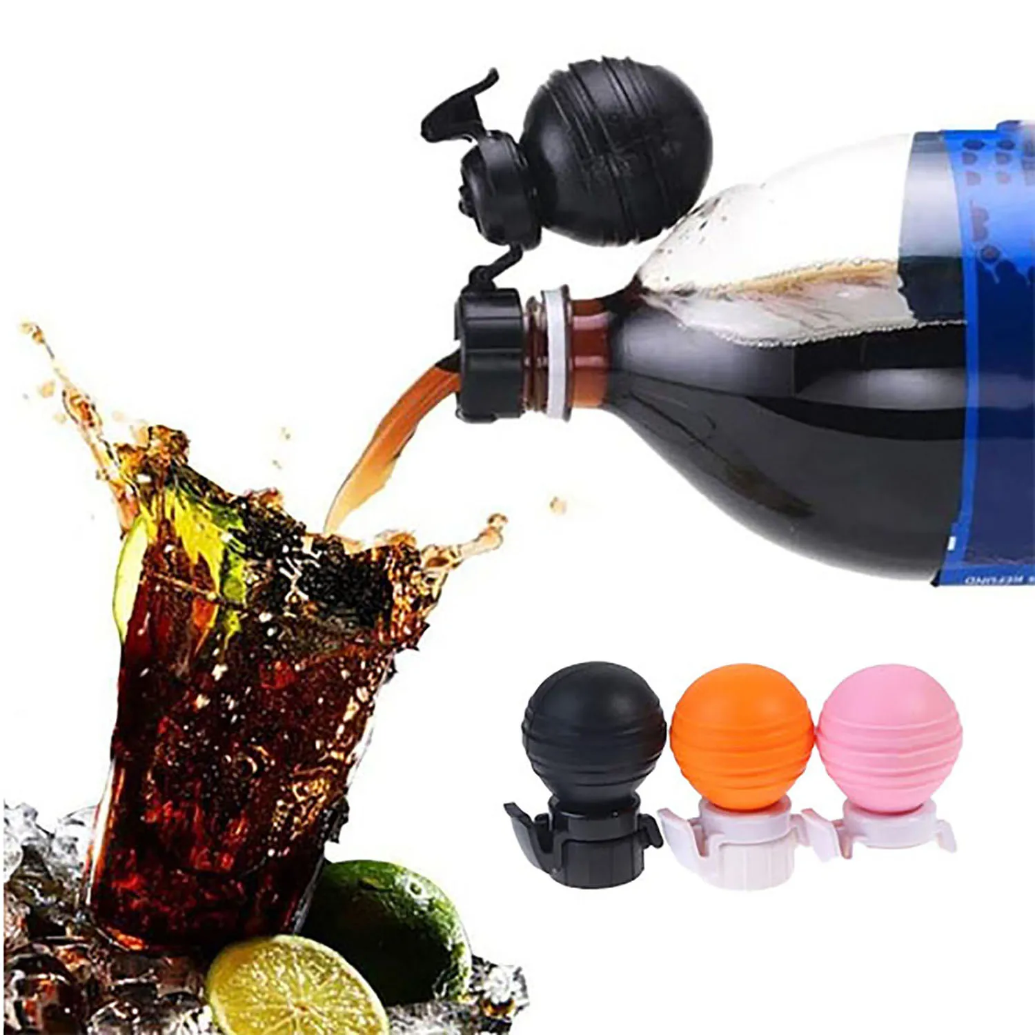 

1Pc Reusable Drink Sealer Inflatable Leak-proof Bottle Stopper Cola Pump Soda Cap Air Tight Carbonation Keeper Beverage Saver
