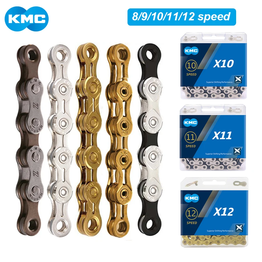 Original KMC X12 X11 X10 X9 X8 Chain Mtb Road Bicycle Chains