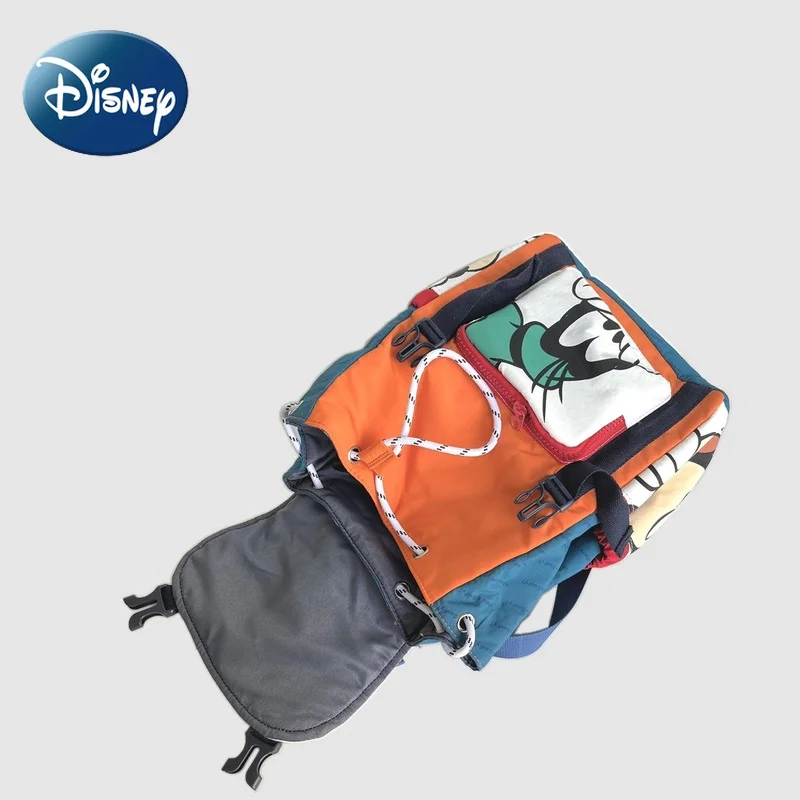 Disney's New Lightweight Stitching Mickey Cartoon Print Children's Backpack Large-capacity Drawstring School Bag Hand Bags