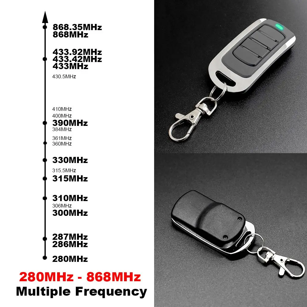 

280-868MHZ Rolling Code Multi-frequency 4 Channel Copy Duplicator for 433mhz 868mhz Multi Brand Garage Gate Door Remote Control