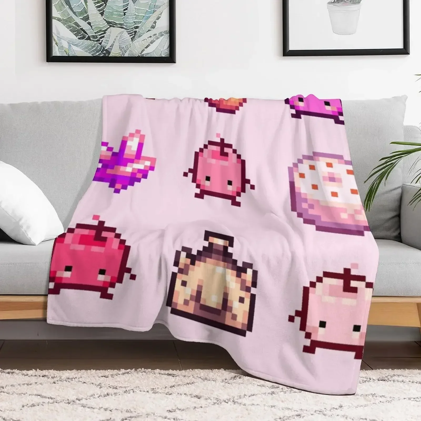 Stardew Valley Pink Junimo Комплект пледы Пушистые покрывала Одеяло Диван Одеяла