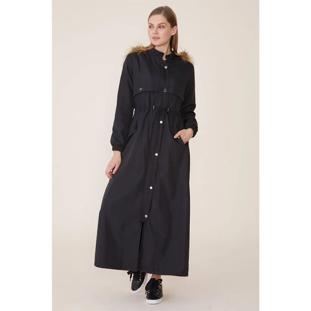 

Черный воротник с пушистыми краями Dorlie, полный размер, пушистое пальто