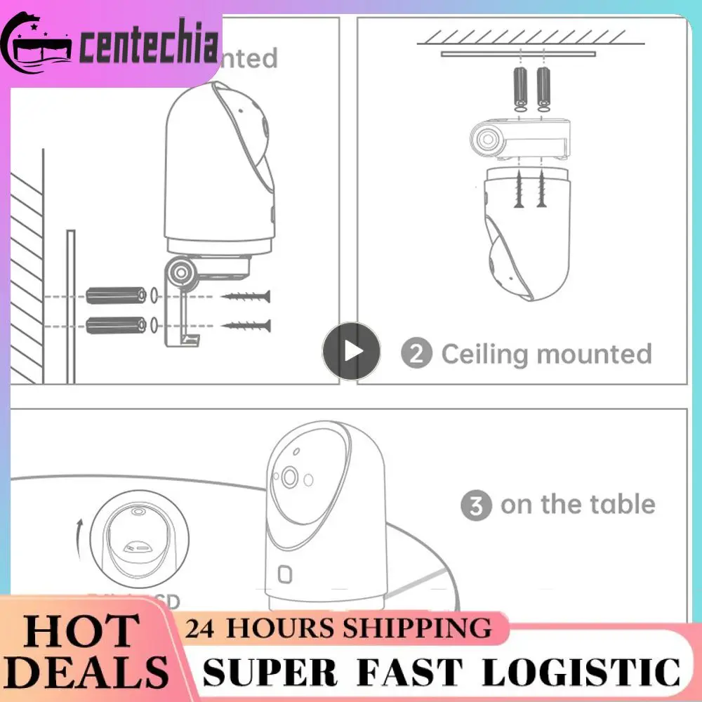 

Two-way Audio Remote Monitor Hdri Ultra Clear Visual Presentation Wireless Camera Dead Angle Free P2p Intelligent Technology 3mp