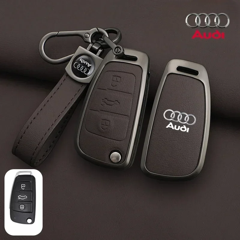 

Кожаный чехол для дистанционного ключа из цинкового сплава для Audi A1 A3 8P A4 A5 A6 C7 A7 S3 S7 S8 R8 Q2 Q3 Q5 Q7 Q8 SQ5 TT RS3 RS6 Брелок