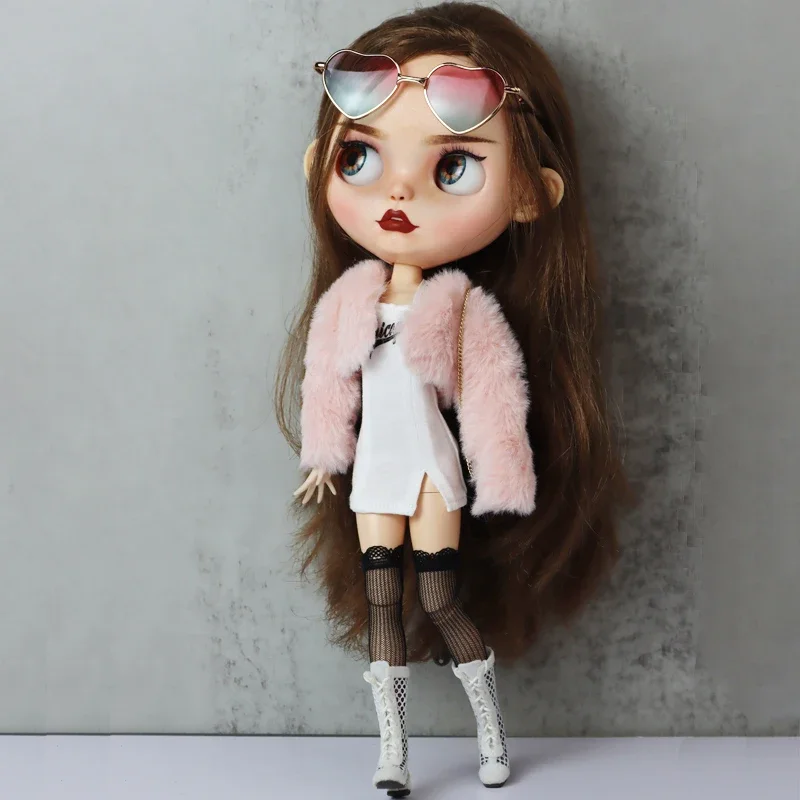 Платье для куклы Блайт комплект униформы Ob24 Ob22 одежда Azone школьный зимнее меховое