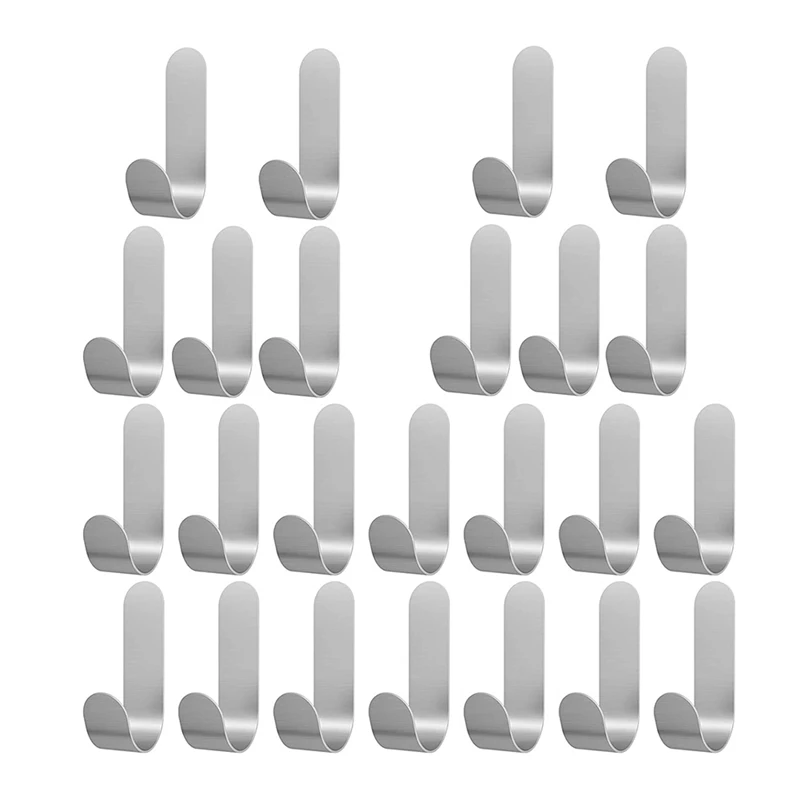 

Wall Hooks Hat Hooks 24 Pack,Self Adhesive Hooks No Drilling,Wall Hangers Wall Hooks For Doors,Closet,Bathroom,Kitchen