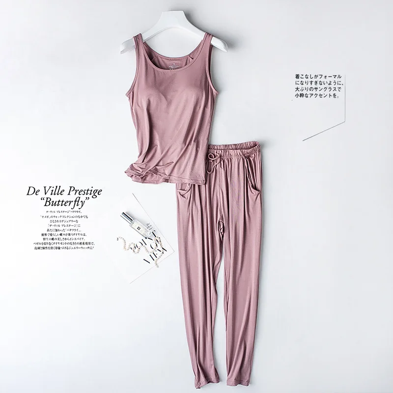 M-3XL Летний пижамный комплект большого размера для женщин новые топы без рукавов +