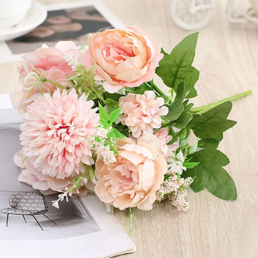 

Artificial Silk Peony Fake Flowers Bunch Bouquet Home Wedding Party Garden Decor Home Party Wedding Decoration Fake Flower