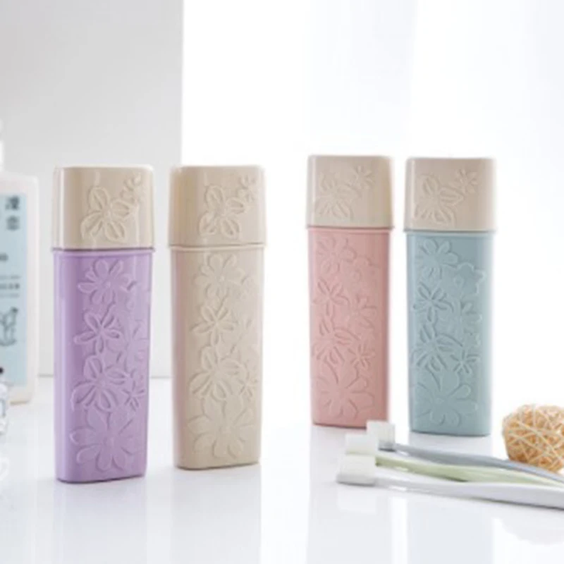 

1Pc Portable Creative Flower Carved Toothbrush Holder Outdoor Toothbrush Case