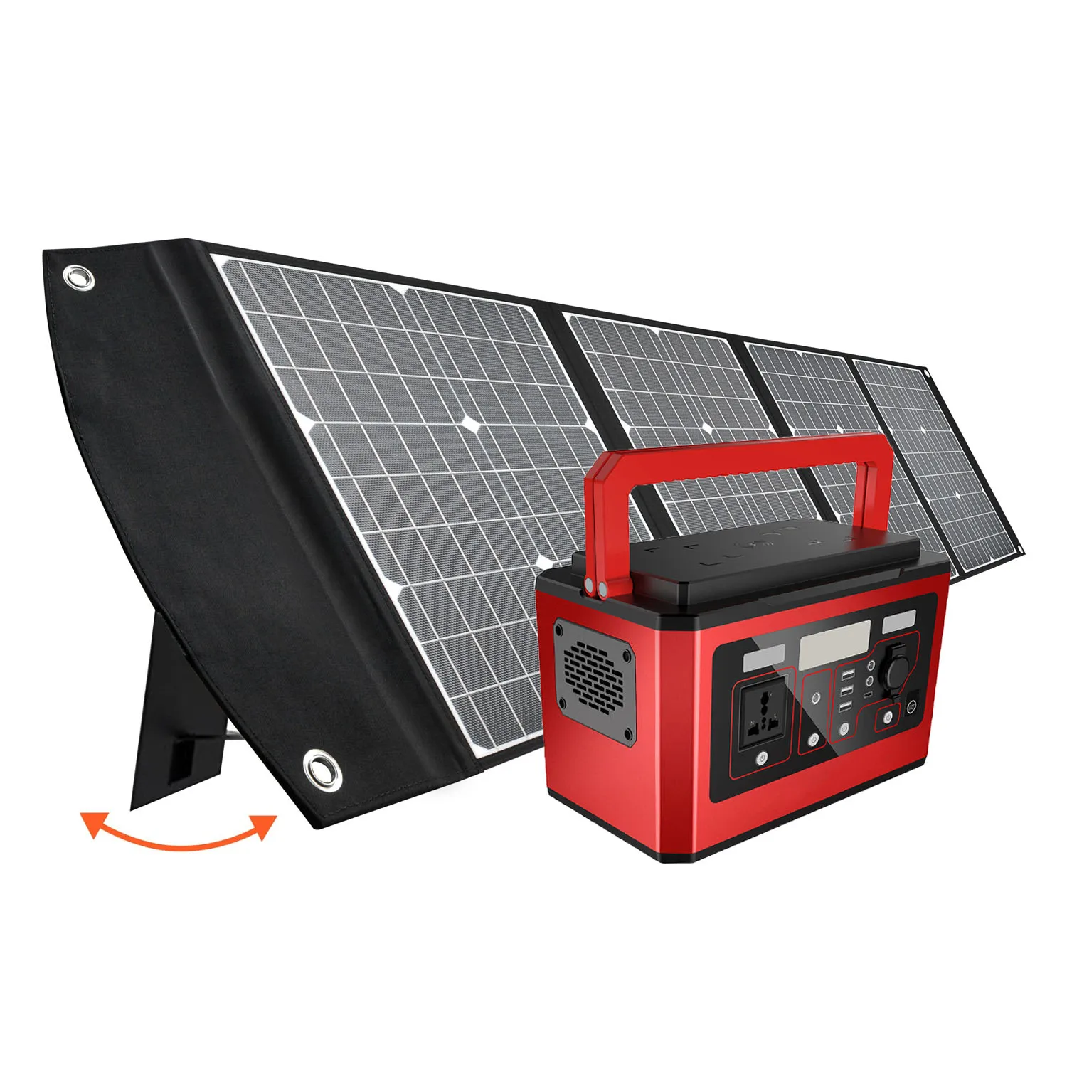 RHINO POWER 220v Lithium Portable Power Station Solar 200w 500w Solar Charging Portable Power Station With Radio And Solar Panel
