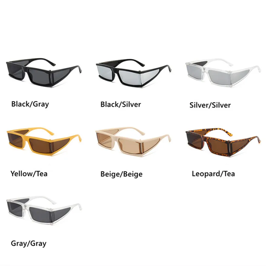 Retro Fashion Punk Square Sunglasses For Women Men Ins Popular Small Frame Silver Sun Glasses Trending Shades UV400 Ladies Eye |