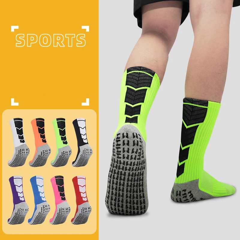 Football socks men's wear-resistant towel bottom glue anti slip socks thickened practical sports socks men