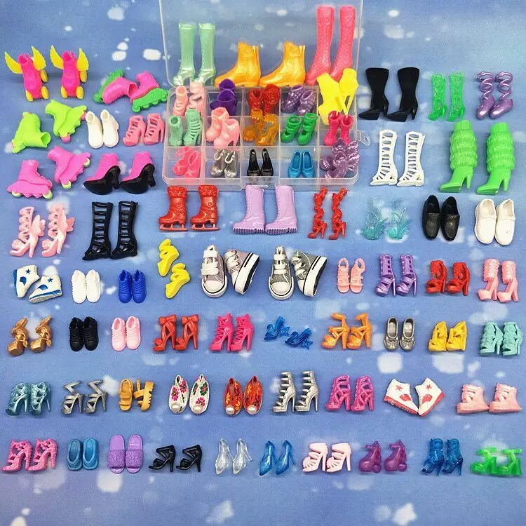 

[MYKPOP] 10 Pairs /Set Fashion High Heels Boots Sandals For Barbie 30CM / 11.5 ''Doll Shoes 1:6 Girl Baby Toys SC23032904