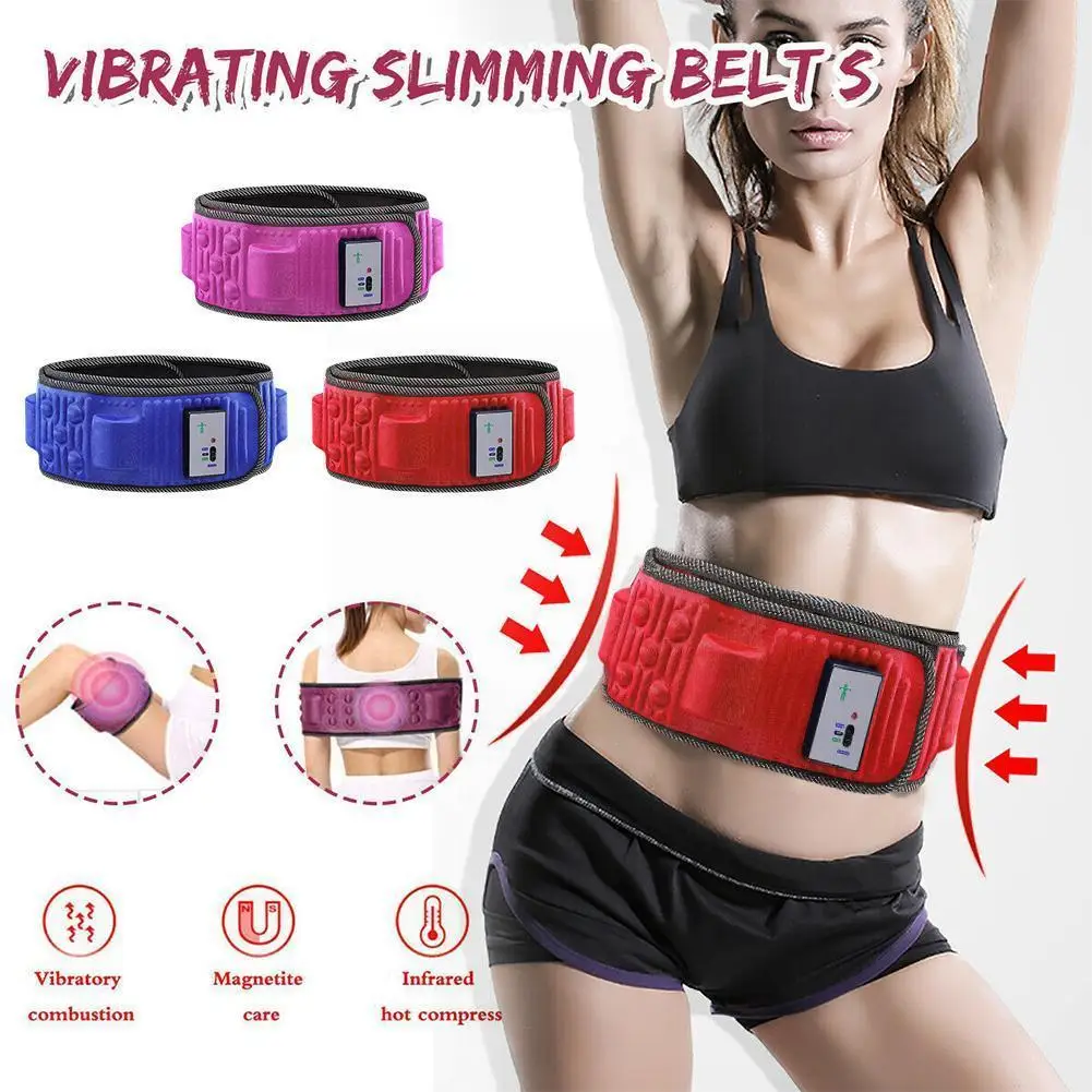 

Electric Abdominal Stimulator Body Vibrating Slimming Belly Trainer Weight Times Massager Belt X5 Loss Muscle Waist Fat Bur G6M9