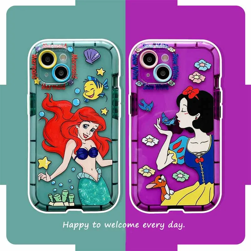 

Bandai Disney Cartoon Luminous Phone Case Shockproof Protective Cover for Iphone 13 12 11 Pro XS MAX X XR Silicone Soft Cover