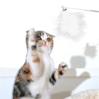 feather tease cat stick with bell and feather toys for pet cats cat interactive toys pet supplies teasing kittens