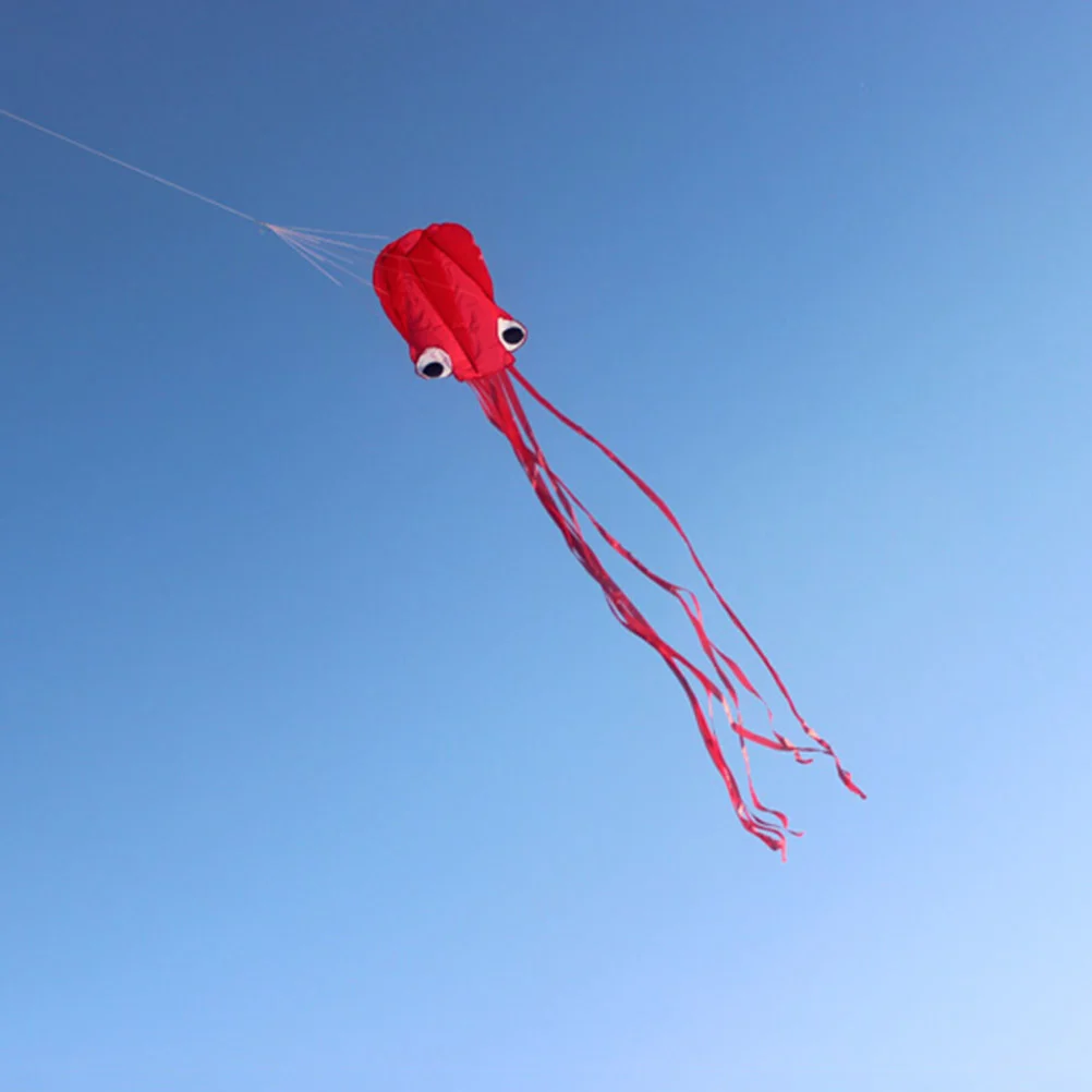 

1pc Beautiful Large Octopus Kites Software Easy Flyer Tail Kite for Beach Park