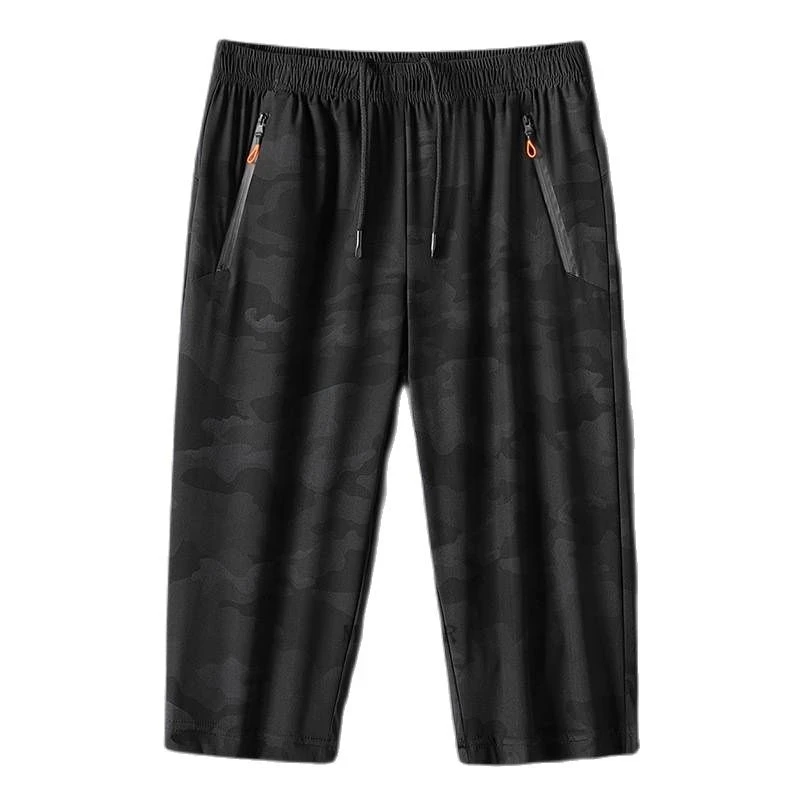 

summer men sports out door work out shorts camouflage plus size 8XL zipper ice thin Breathable shorts letter loose casual shorts