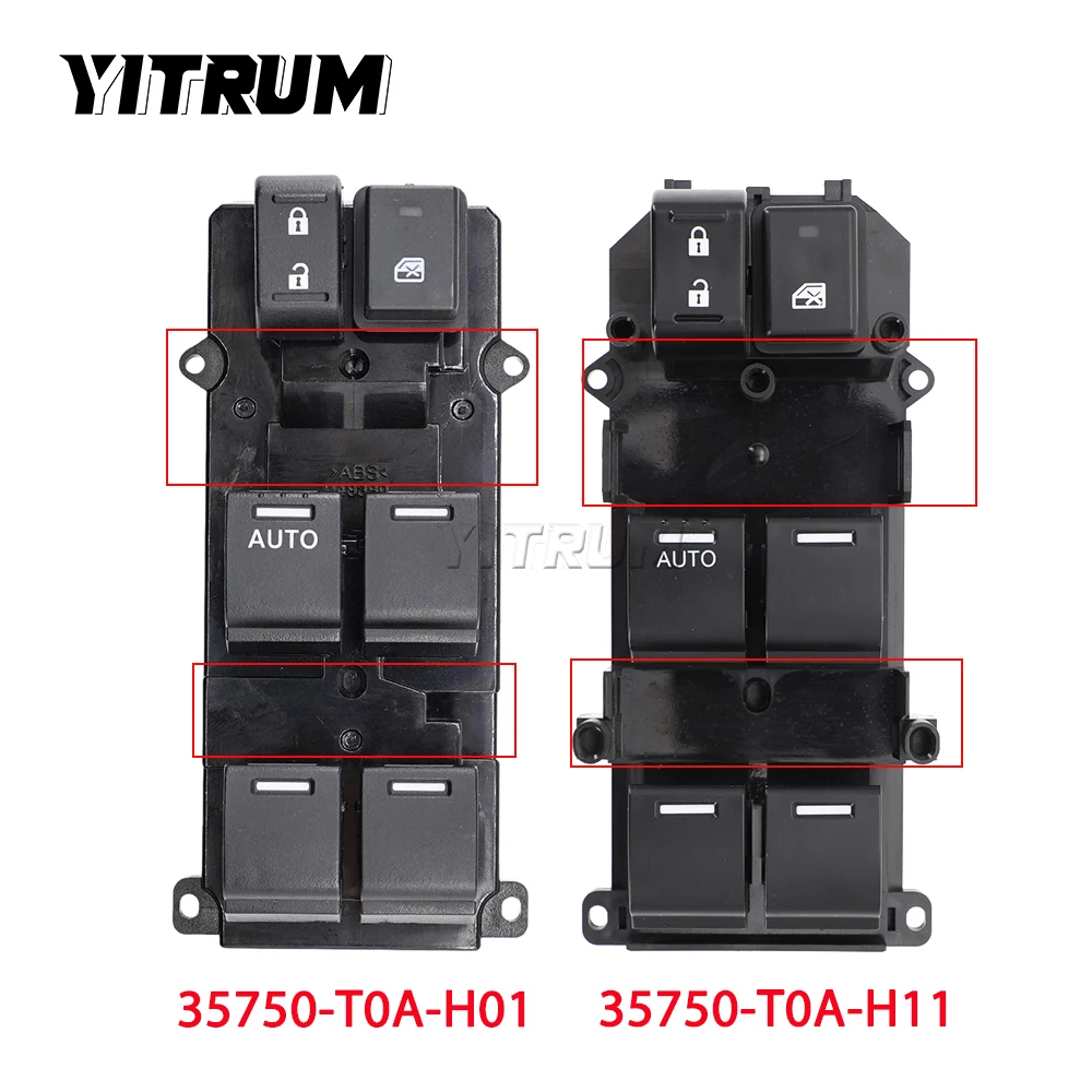 YITRUM 35750-T0A-H11 35750-T0A-H01 Автомобильный переключатель управления стеклоподъемником