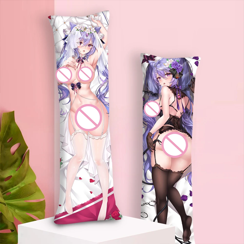 

Чехол Keqing с обнимающимся телом, наволочка Genshin Impact Dakimakura, чехол с изображением героев мультфильмов, персонажей из мультфильма «периферия», ...