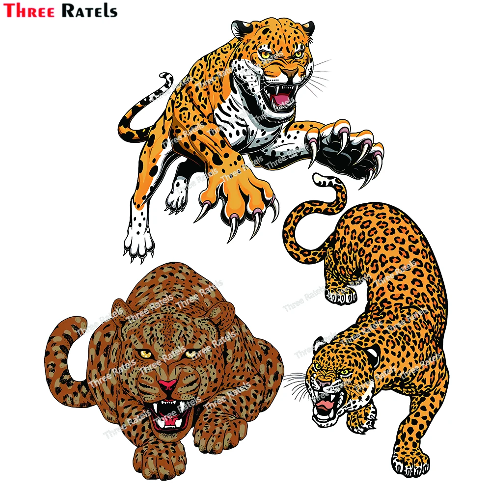 

Three Ratels E597 Leopard Tattoo Illustration Isolated On Transparent Background For Laptop Luggage Skateboard Decoration